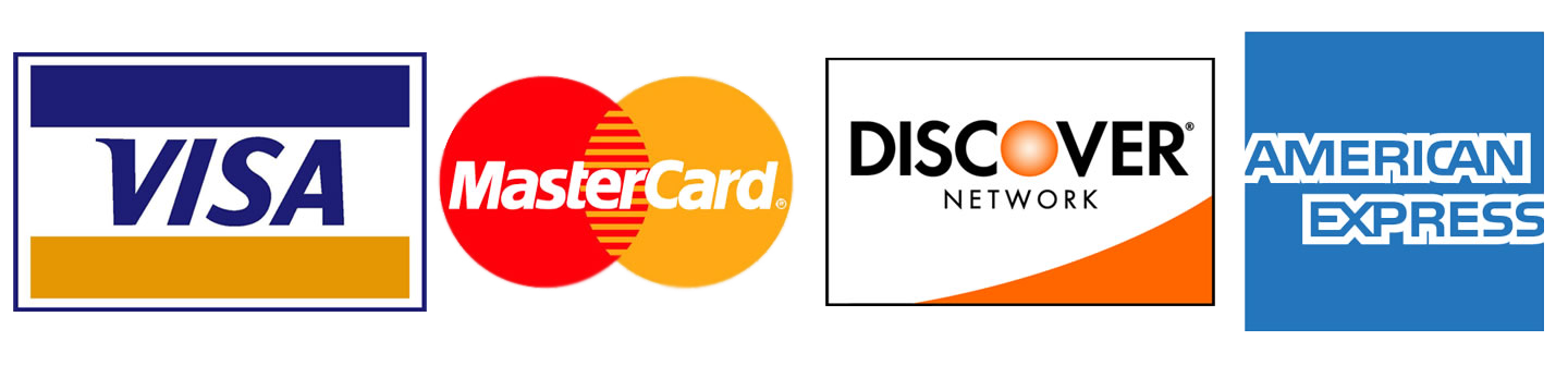 Accepted credit cards